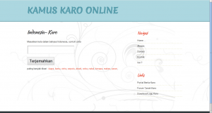Situs Kamus Karo Online